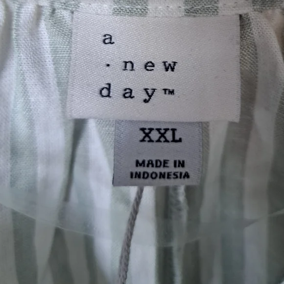 NWT A New Day (Target) striped hi-lo boho top blouse 3/4 sleeves ladies XXL - Picture 5 of 7